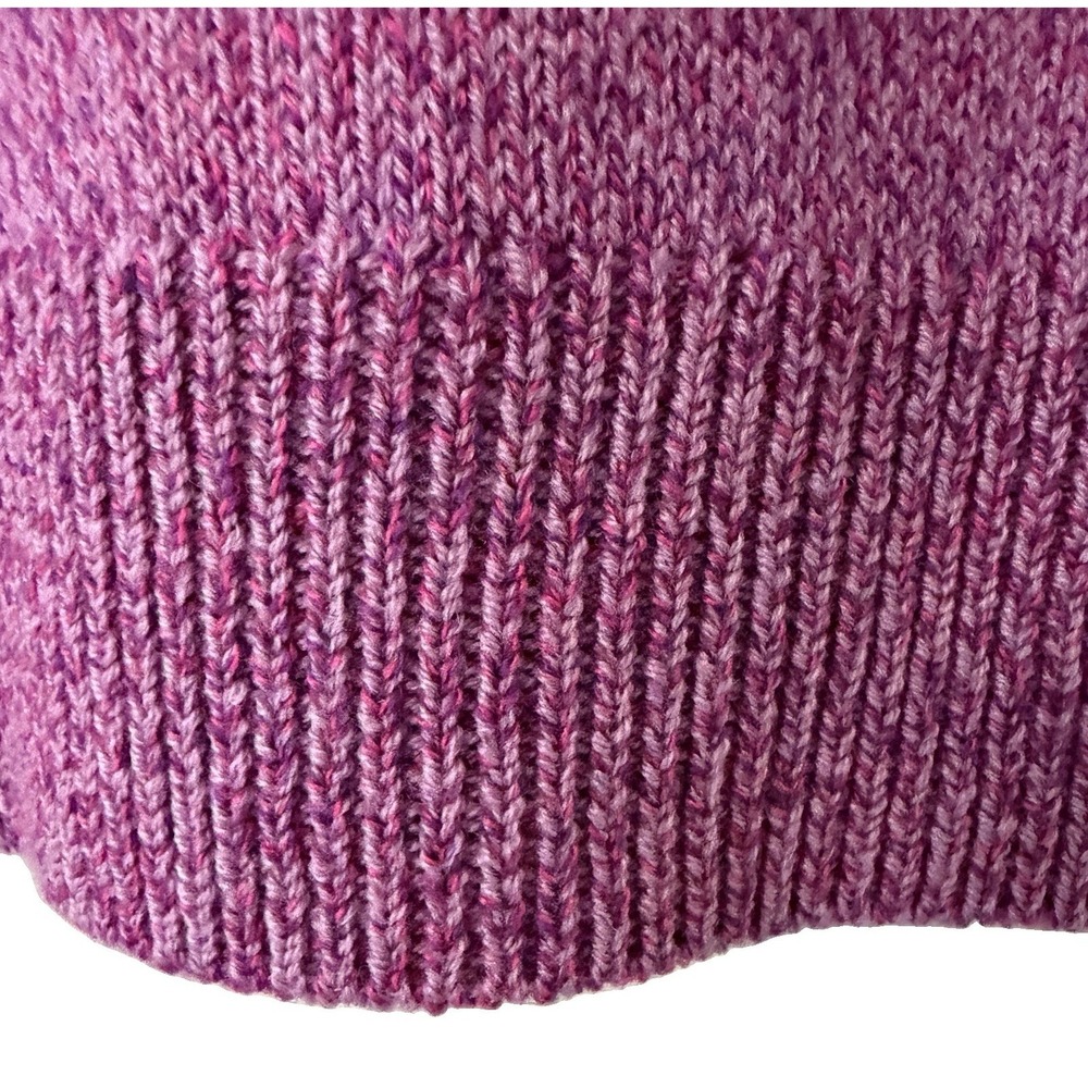 Veronica Beard Kenia Merino Wool Blend V-Neck Puff Shoulder Sweater Fuchsia XS - Picture 7 of 14